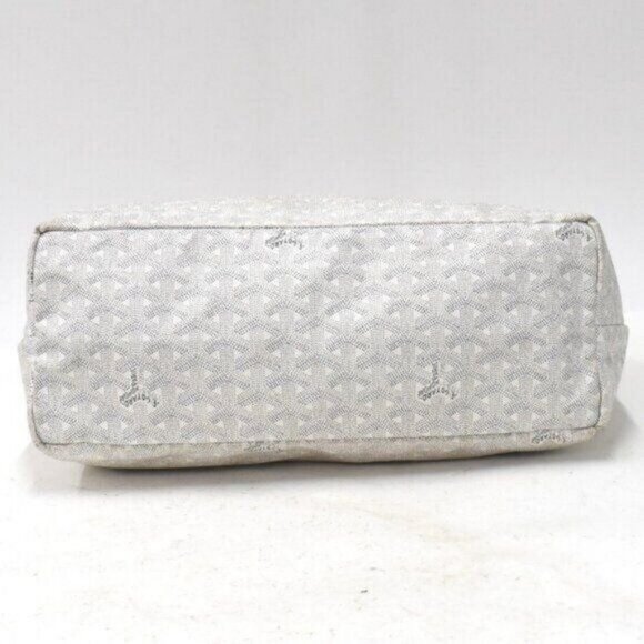 Authentic Goyard Goyardine Saint Louis PM White Shoulder Tote Bag & Pouch Wallet - Picture 5 of 14